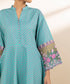 Women's Unstitched Lawn Embroidered Blue 3 Piece Suit